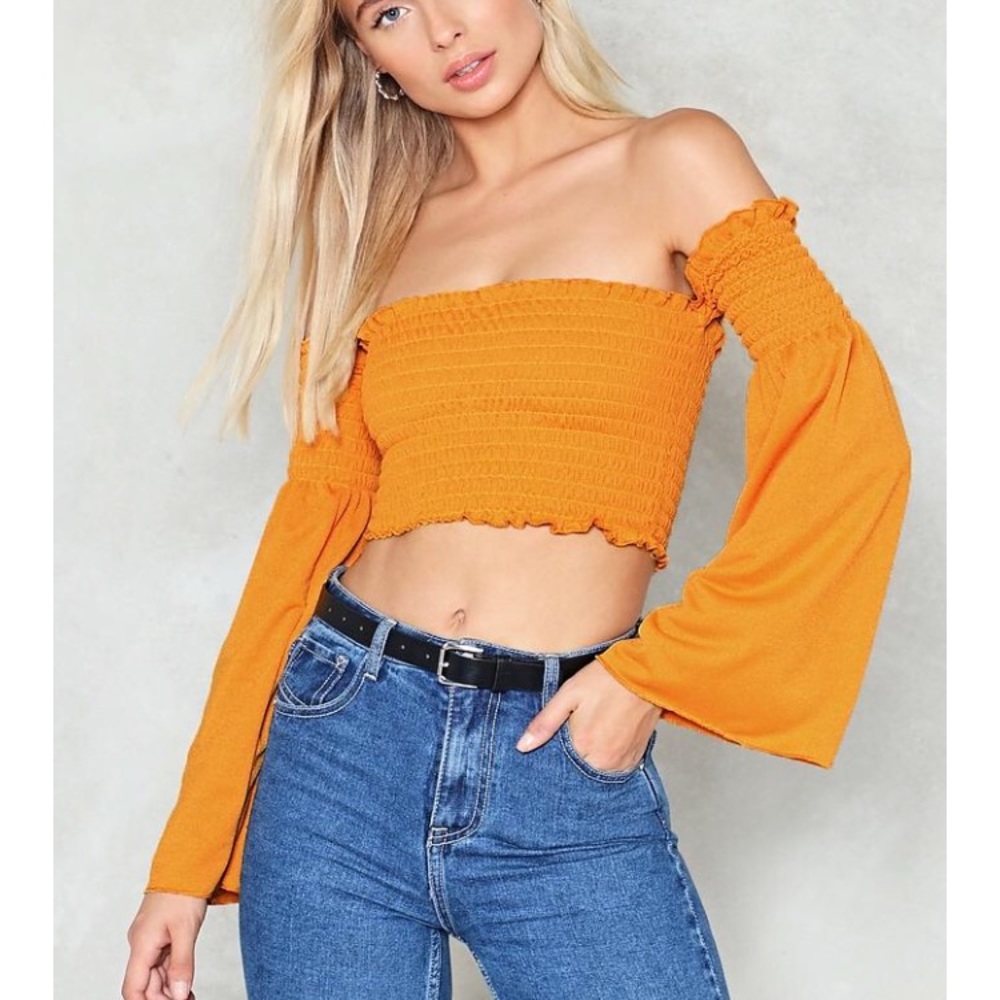 Mustard crop top